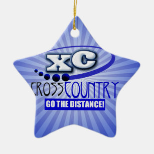 XC CROSS COUNTRY GO THE DISTANCE CERAMIC ORNAMENT