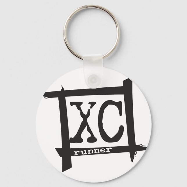 XC Cross Country Runner Keychain (Front)