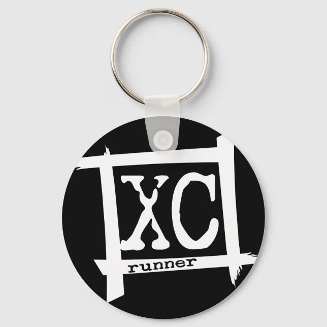 XC Cross Country Runner Keychain (Front)
