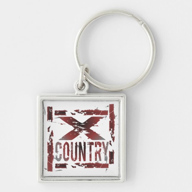 XC Cross Country Runner Keychain (Front)