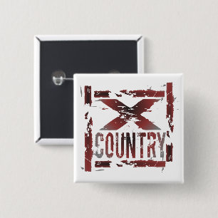 XC Cross Country Runner Pinback Button
