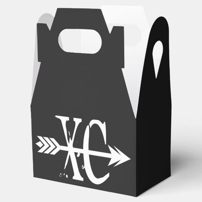 XC Cross Country Running Favor Box (Opened)