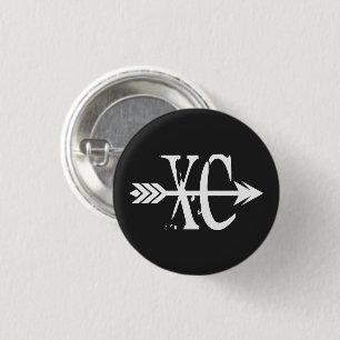XC Cross Country Running Pinback Button