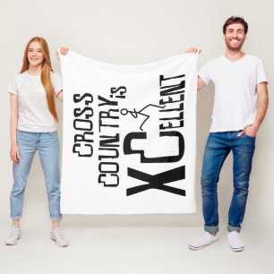 XC Cross Country Running XCellent © Fleece Blanket