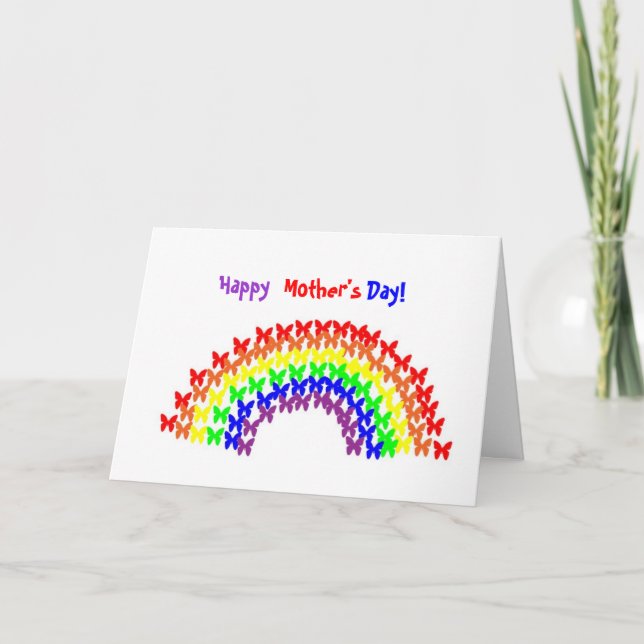 XC- Happy, Mother's, Day! Rainbow Card (Front)