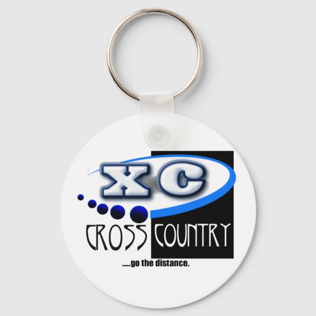 XC MOTTO - Go the Distance - CROSS COUNTRY Keychain (Front)