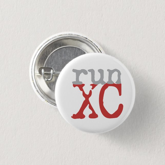 XC Run - Cross Country Running Button (Front & Back)