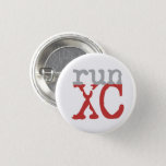 Xc Run - Cross Country Running Button at Zazzle