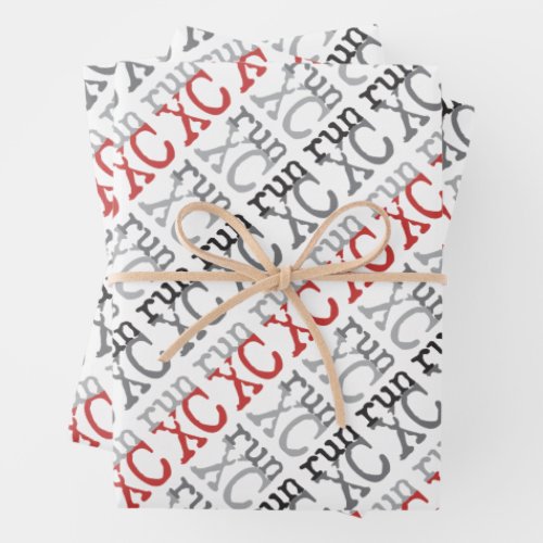 XC Run Cross Country Running Wrapping Paper Sheets