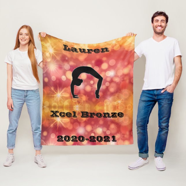 Xcel Bronze Girls Gymnastics Custom Blanket (In Situ)
