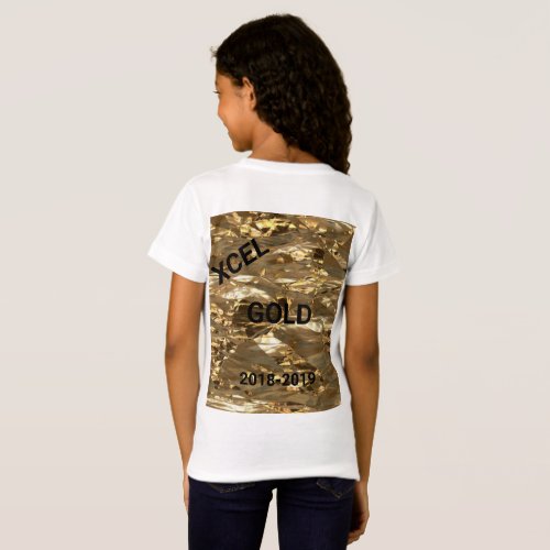 Xcel Gold Girls Gymnastics T_Shirt Personalized