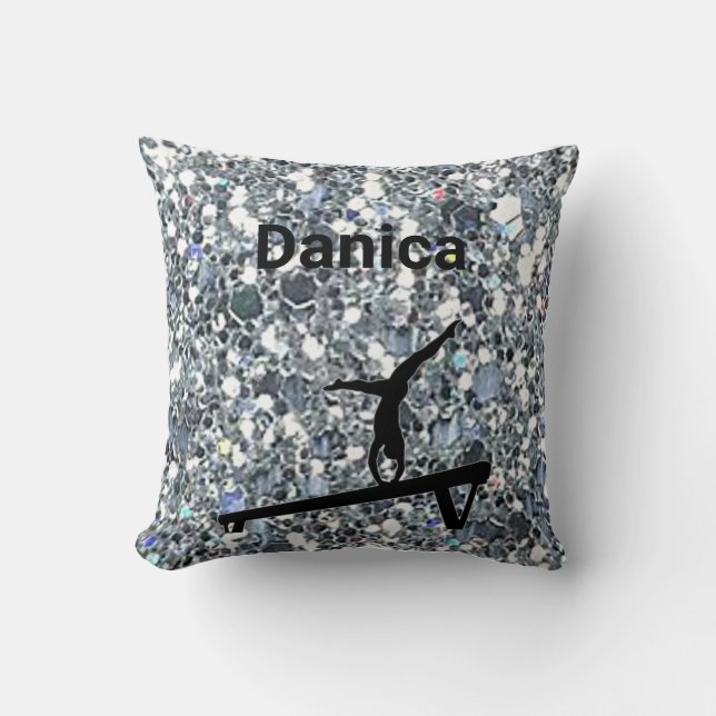 Xcel Platinum Girls Customizable Gymnastics Pillow (Front)