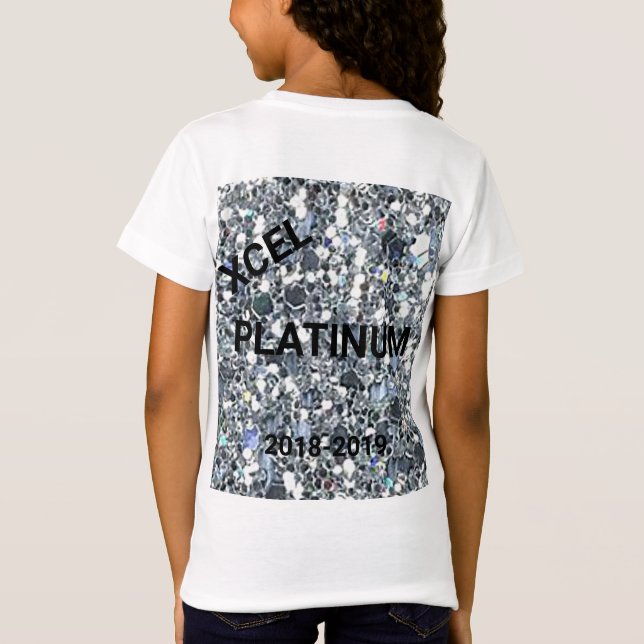 Xcel Platinum Girls Personalized Gymnastics TShirt (Back)