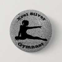 Xcel Silver Gymnast - Girls Gymnastics Button