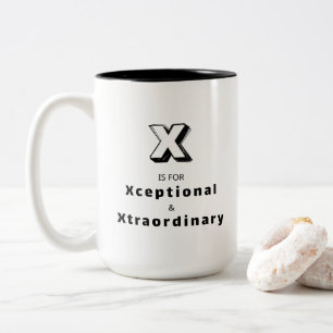 Xceptional & Xtraordinary X - Personalized Luxury Two-Tone Coffee Mug