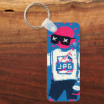 XCOPY Summer WAGMI Cool & Stylish Colorful Pop Art Keychain<br><div class="desc">Wonderful CC0 artwork by the generous artist XCOPY.</div>