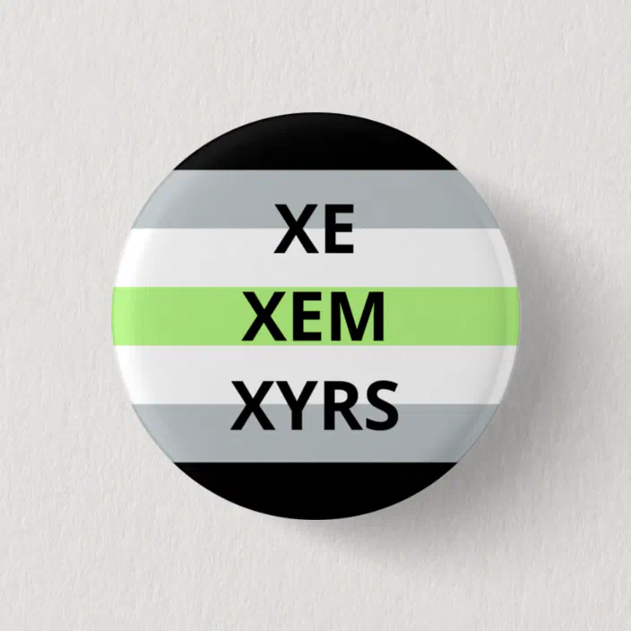 Xe Xem Xyrs Pronouns Agender Badge Button Zazzle Com