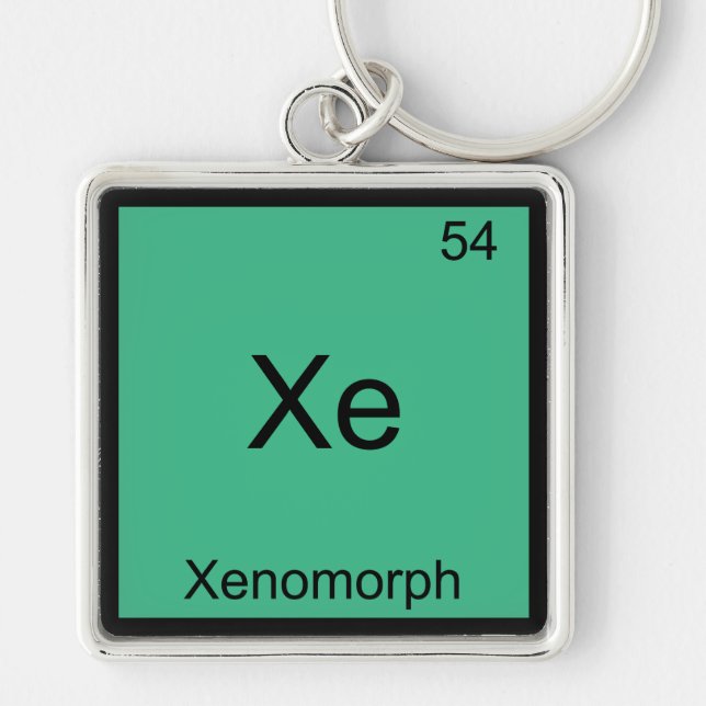 Xe - Xenomorph Funny Chemistry Element Symbol Tee Keychain (Front)