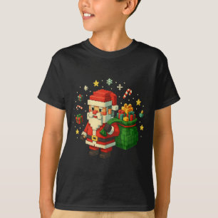 Xel Santa Claus With Retro Gamer Christmas T-Shirt