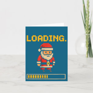Xel Santa Loading Retro Christmas Gamer Shirt  Card