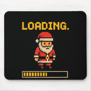 Xel Santa Loading Retro Christmas Gamer Shirt Mouse Pad