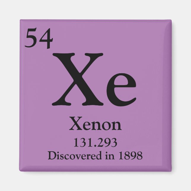 Xenon Periodic Table Magnet (Front)