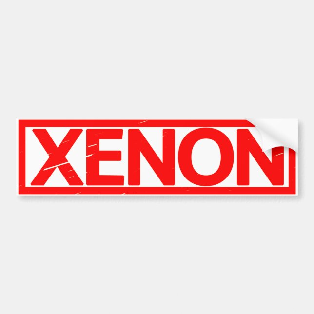 Xenon Stamp Bumper Sticker (Front)