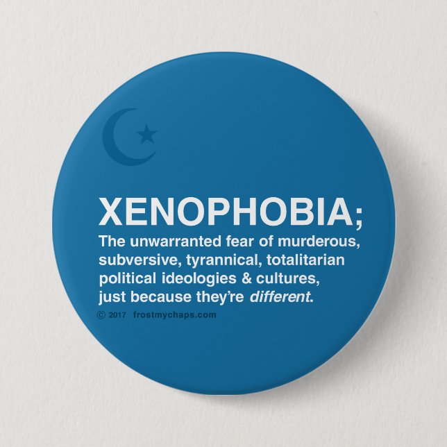 Xenophobia Defined Pinback Button (Front)