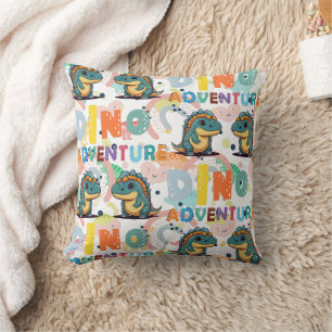 Xenotarsosaurus dinosaur Adventure Throw Pillow
