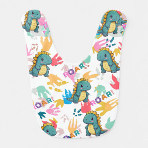 Xenotarsosaurus Dinosaur Baby Kawaii  Baby Bib
