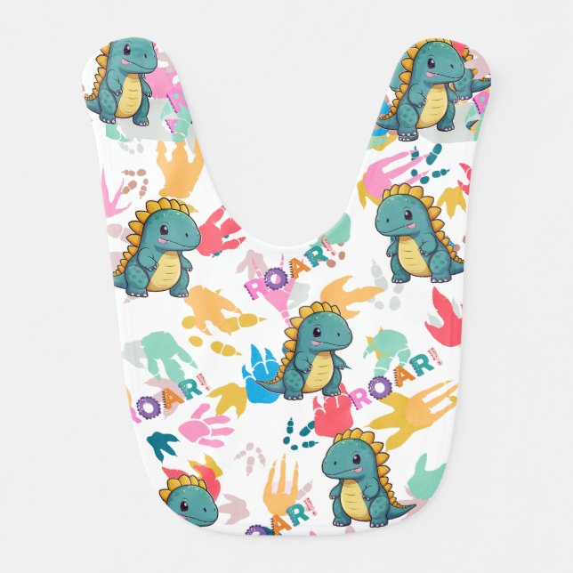 Xenotarsosaurus Dinosaur Baby Kawaii  Baby Bib (Front)