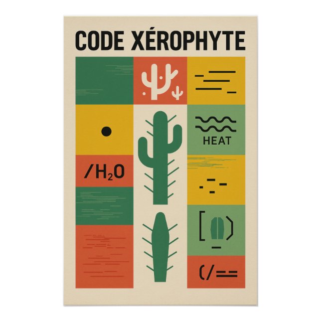 XEROPHYTE CODE - The Cactus alphabet Poster (Front)