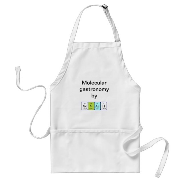 Xevach periodic table name apron (Front)