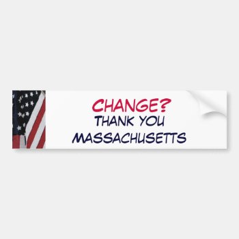 Xg- Change?  Thank You Massachusetts Bumper Sticker by patcallum at Zazzle