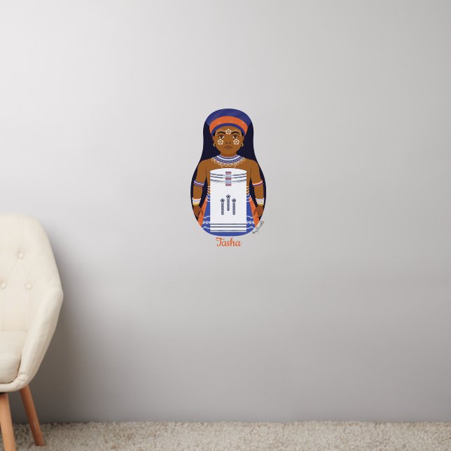 Xhosa, South African Matryoshka Wall Decal (Living Room 2)