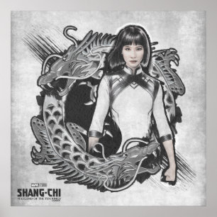 Xialing Dragon Watercolor Poster