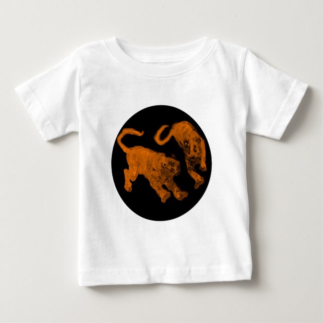 Xian China 2002 Brown Ghost Tigers Black Circle Tr Baby T-Shirt (Front)