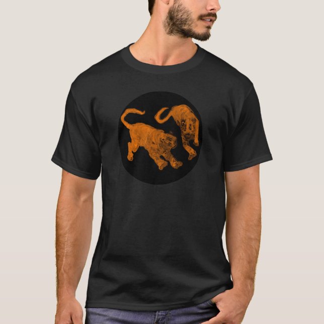 Xian China 2002 Brown Ghost Tigers Black Circle Tr T-Shirt (Front)