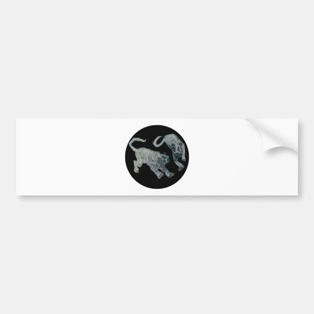 Xian China 2002 Ghost Tigers Black Circle Transp T Bumper Sticker (Front)