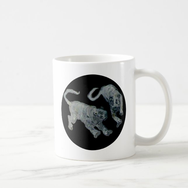 Xian China 2002 Ghost Tigers Black Circle Transp T Coffee Mug (Right)