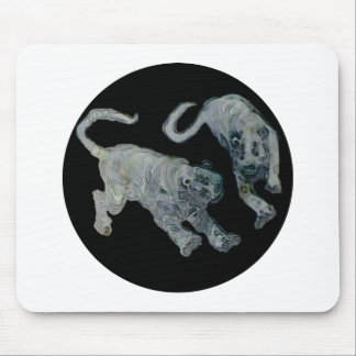 Xian China 2002 Ghost Tigers Black Circle Transp T Mouse Pad