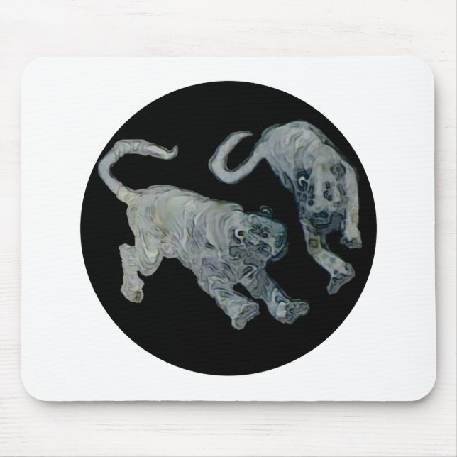 Xian China 2002 Ghost Tigers Black Circle Transp T Mouse Pad (Front)