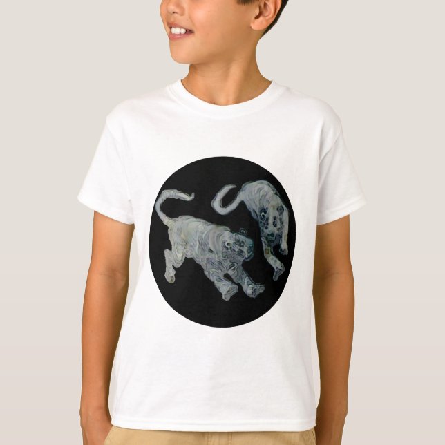 Xian China 2002 Ghost Tigers Black Circle Transp T T-Shirt (Front)