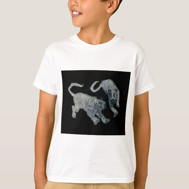 Xian China 2002 Ghost Tigers Black Square Tran T-Shirt (Front)