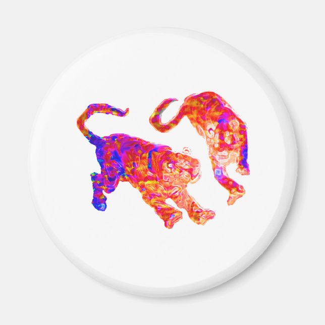 Xian China 2002  Ghost Tigers Hot & Cold Transp Th Magnet (Front)