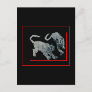 Xian China 2002 Ghost Tigers Red Boarder jGibney Postcard