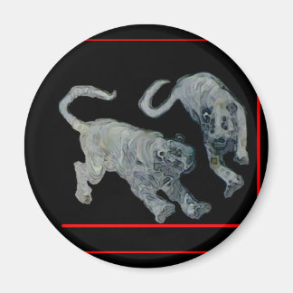 Xian China 2002 Ghost Tigers Red Boarder The MUSEU Magnet