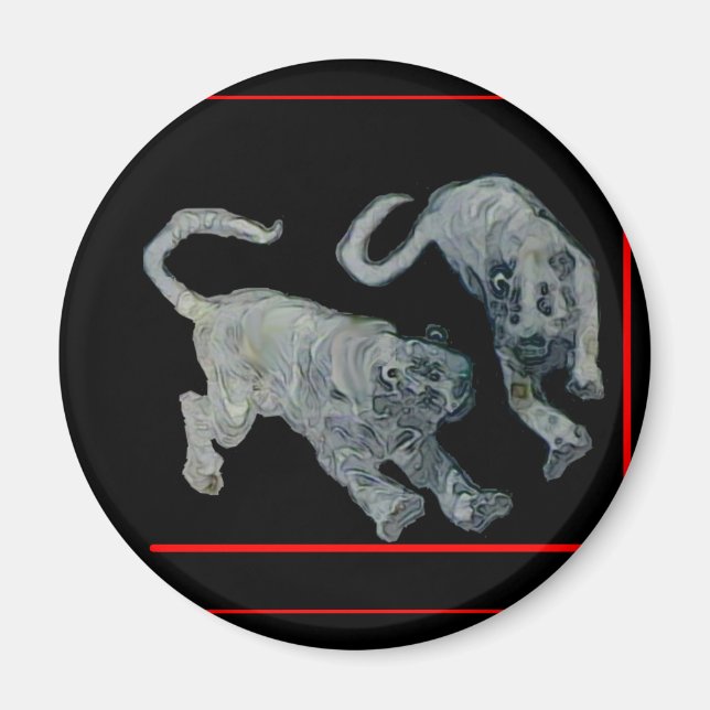 Xian China 2002 Ghost Tigers Red Boarder The MUSEU Magnet (Front)