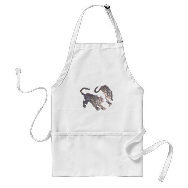 Xian China 2002  Ghost Tigers White Circle Transp Adult Apron (Front)