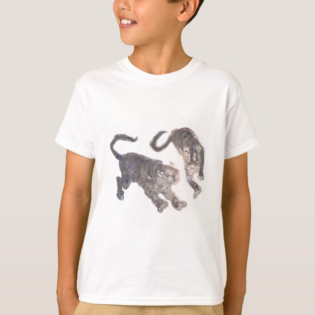 Xian China 2002  Ghost Tigers White Circle Transp T-Shirt (Front)